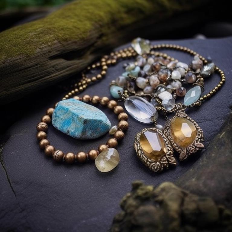 Image showcasing a collection of radiant crystal jewelry