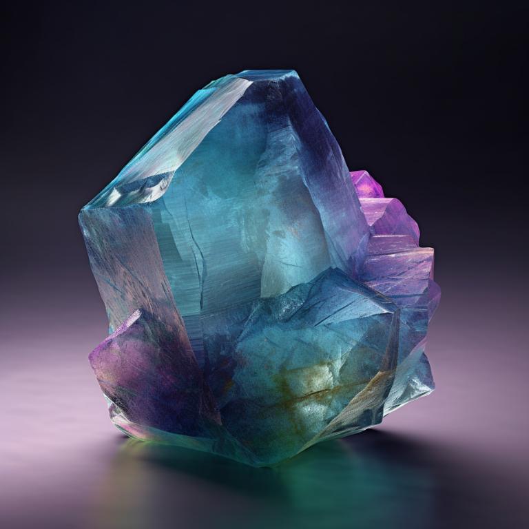 Fluorite-crystal-dark-background-natural-light
