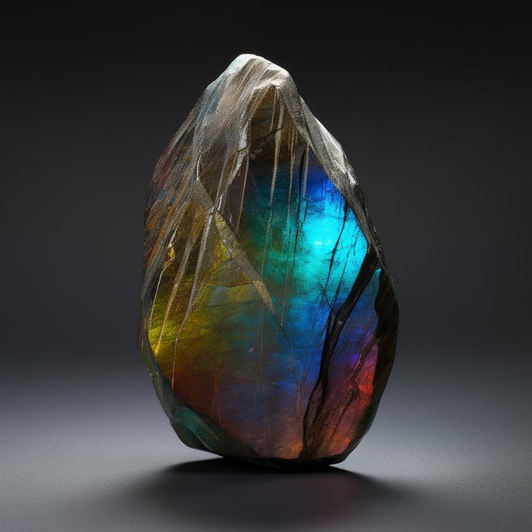 Labradorite-crystal-dark-background-diffused-light