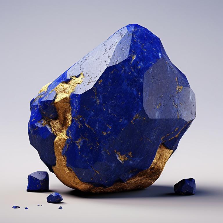 Raw, unpolished lapis lazuli stone