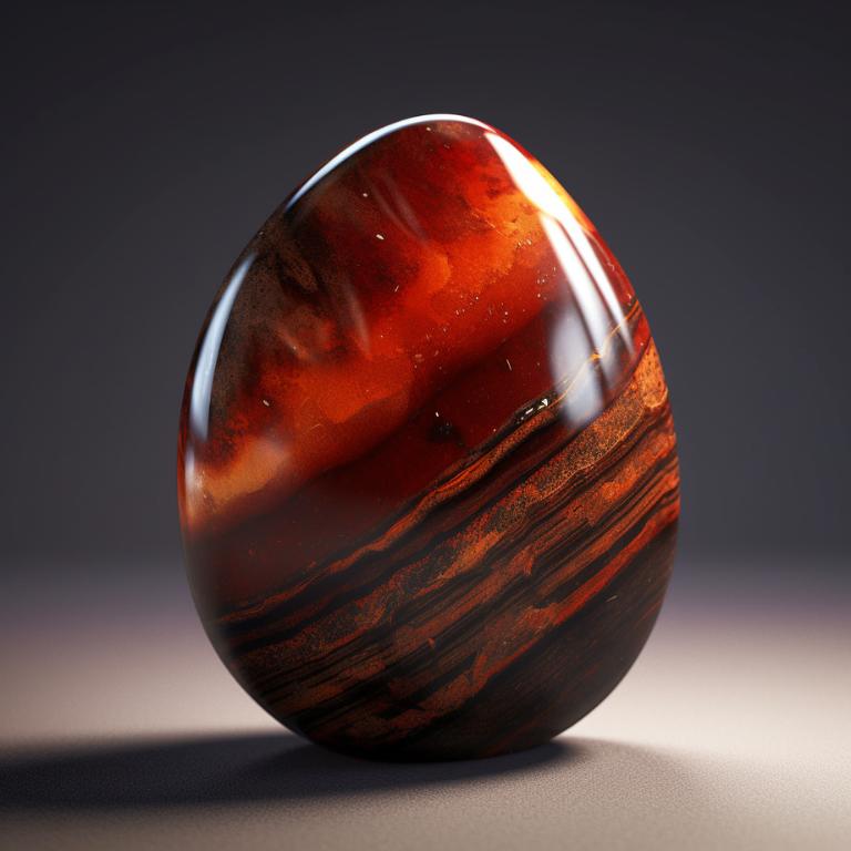 Red-tigers-eye-crystal-light-background-warm-light