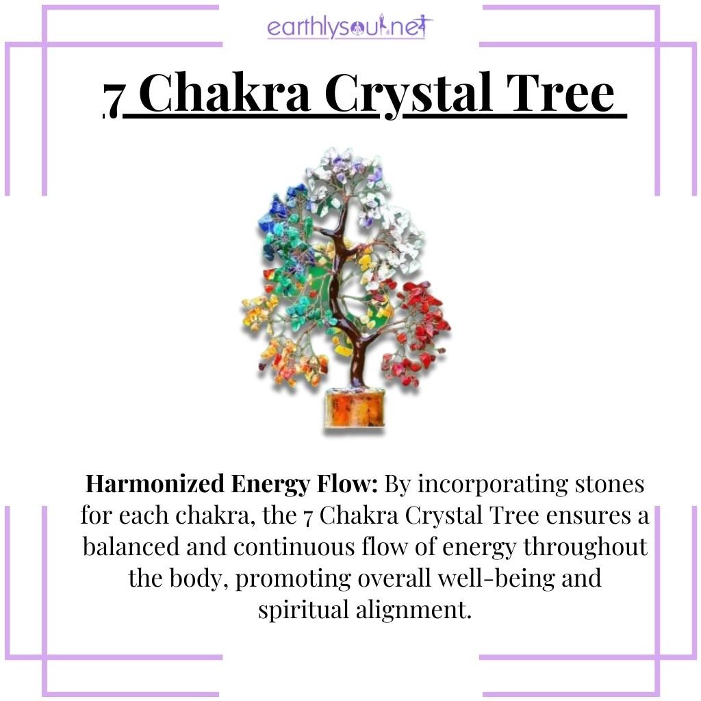 7 chakra crystal tree ensuring complete energy balance