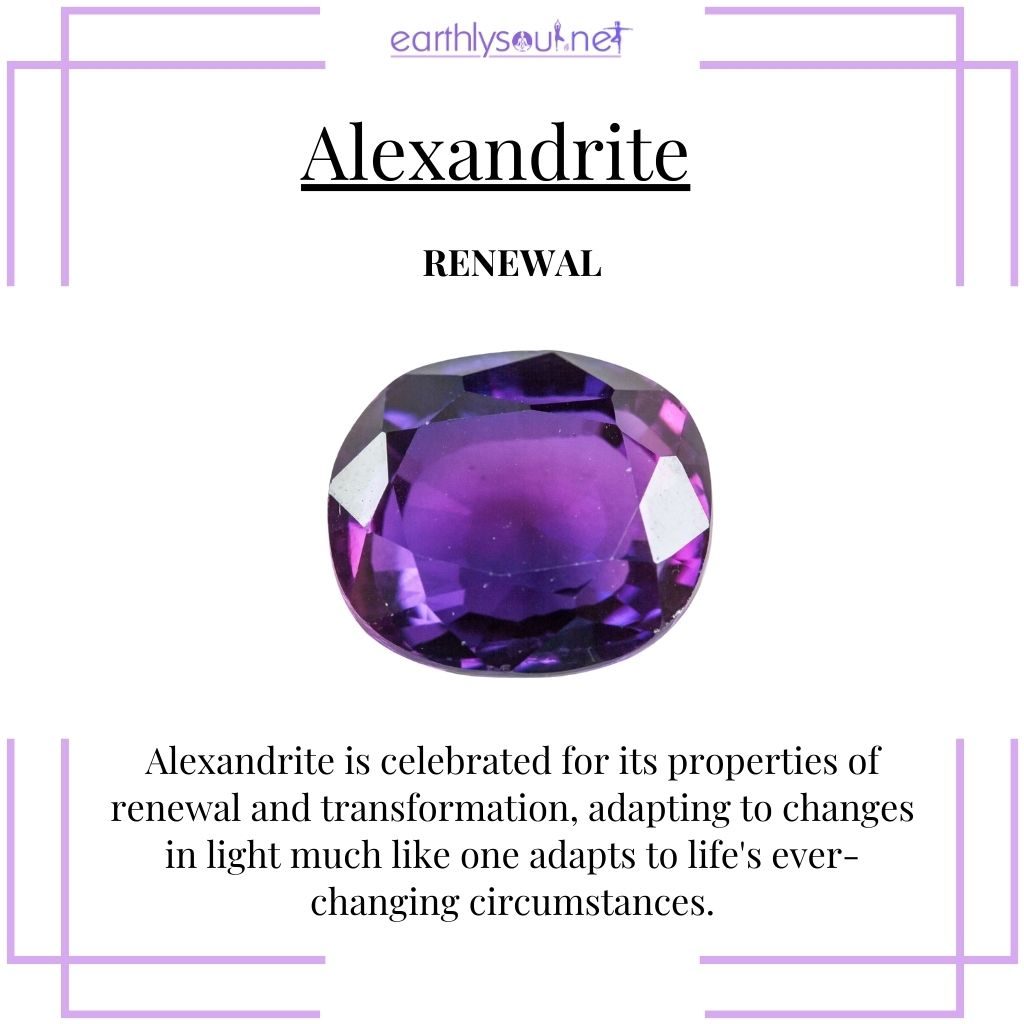 Alexandrite for adaptability and renewal