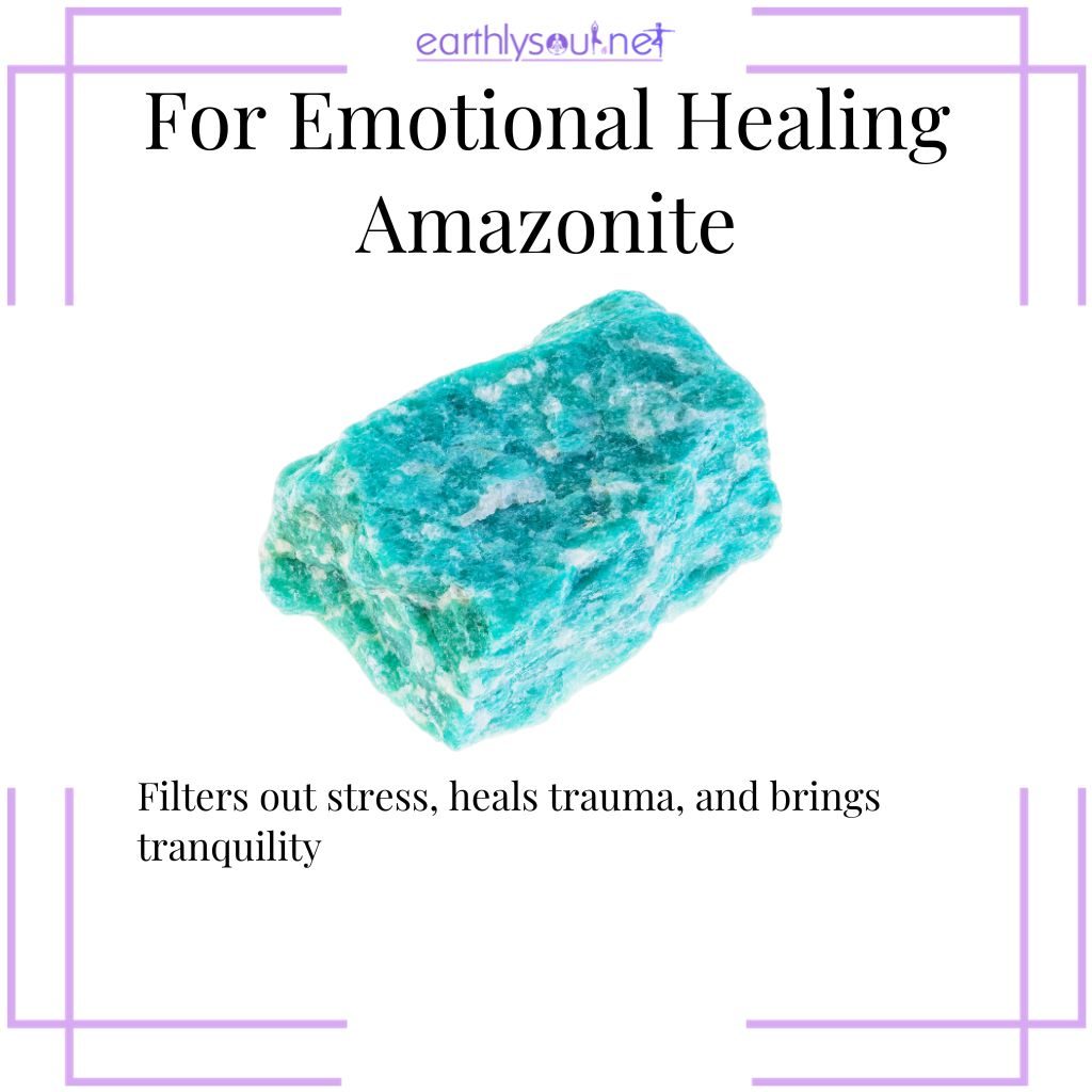 Amazonite crystal for stress relief and healing