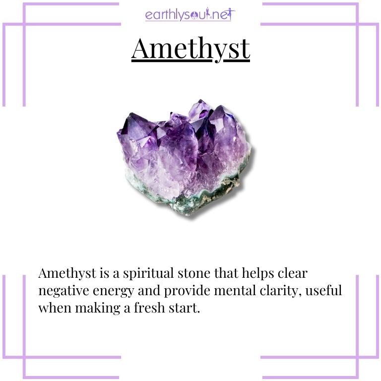 Amethyst, a spiritual stone for clearing negativity and enabling fresh starts