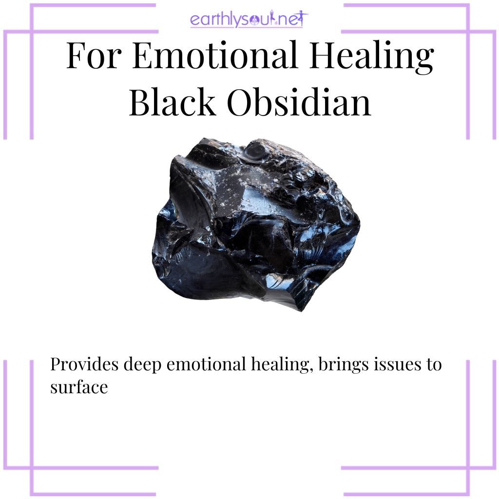 Black obsidian for deep emotional insight and healing