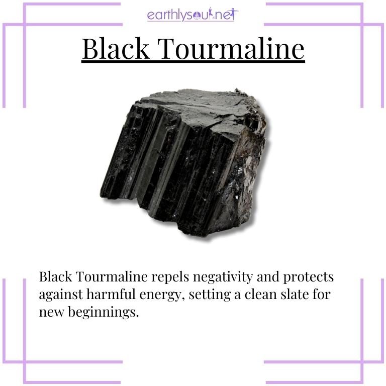 Black tourmaline, a stone for repelling negativity and enabling new beginnings