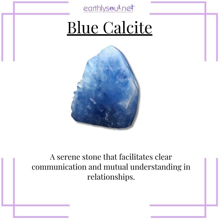 Blue calcite for clear communication