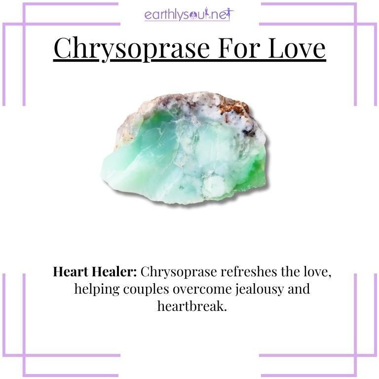Chrysoprase heart healer for fresh love