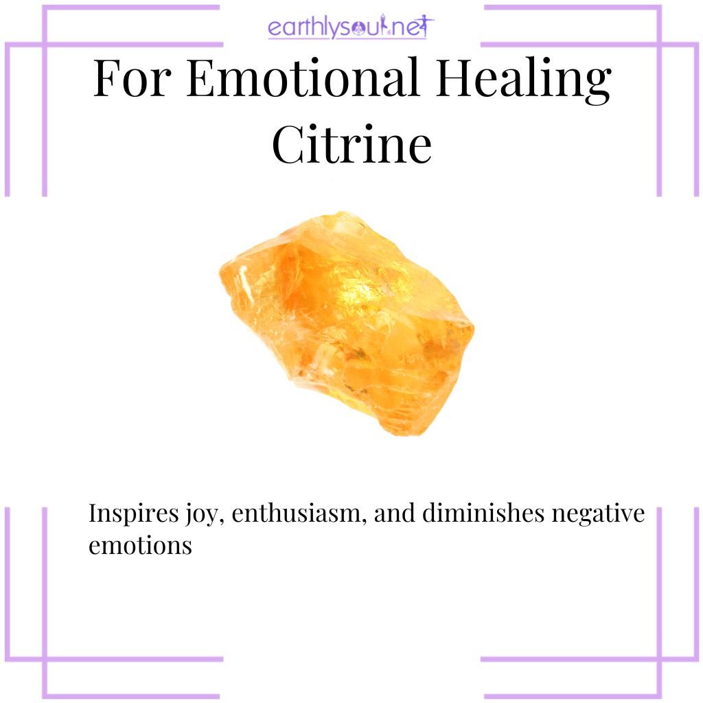 Citrine crystal for joy and dissipating negativity