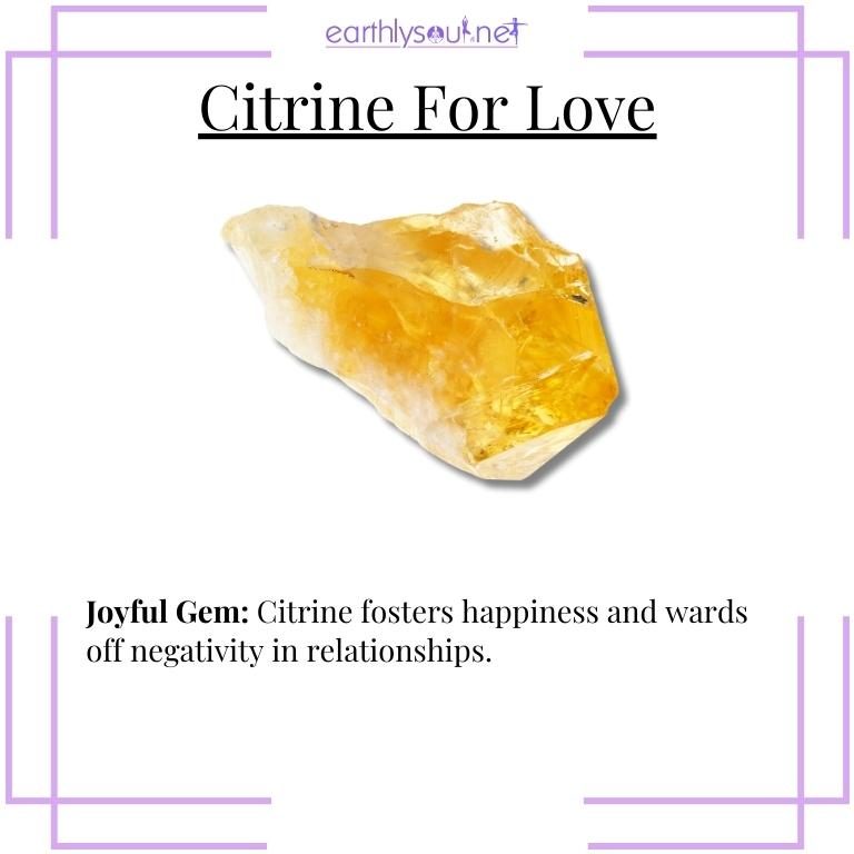 Citrine joyful gem for optimistic love