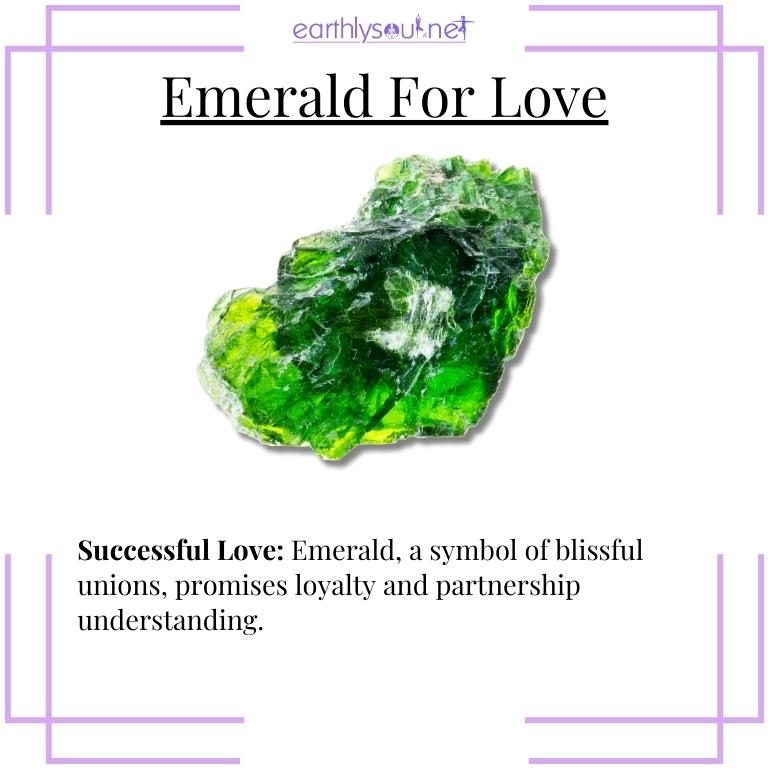 Emerald stone of successful love