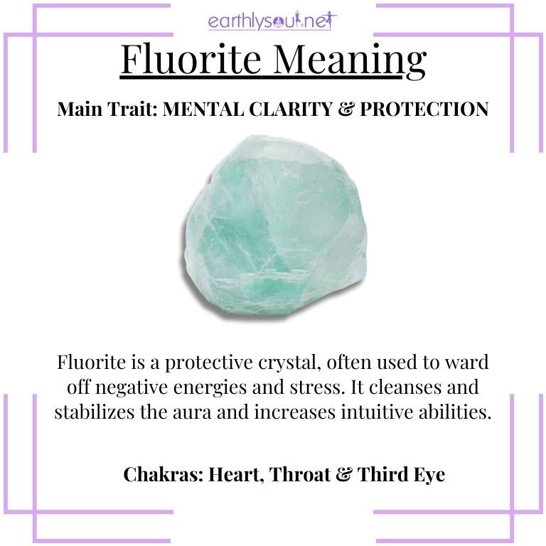 Multi-colored fluorite crystal symbolizing mental clarity and protective energies