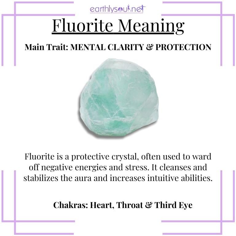 Multi-colored fluorite crystal symbolizing mental clarity and protective energies