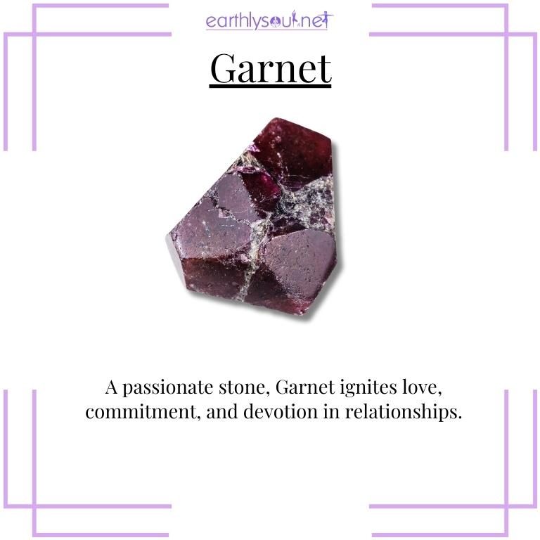 Garnet for passionate love