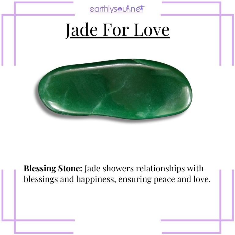 Jade blessing stone for marital bliss