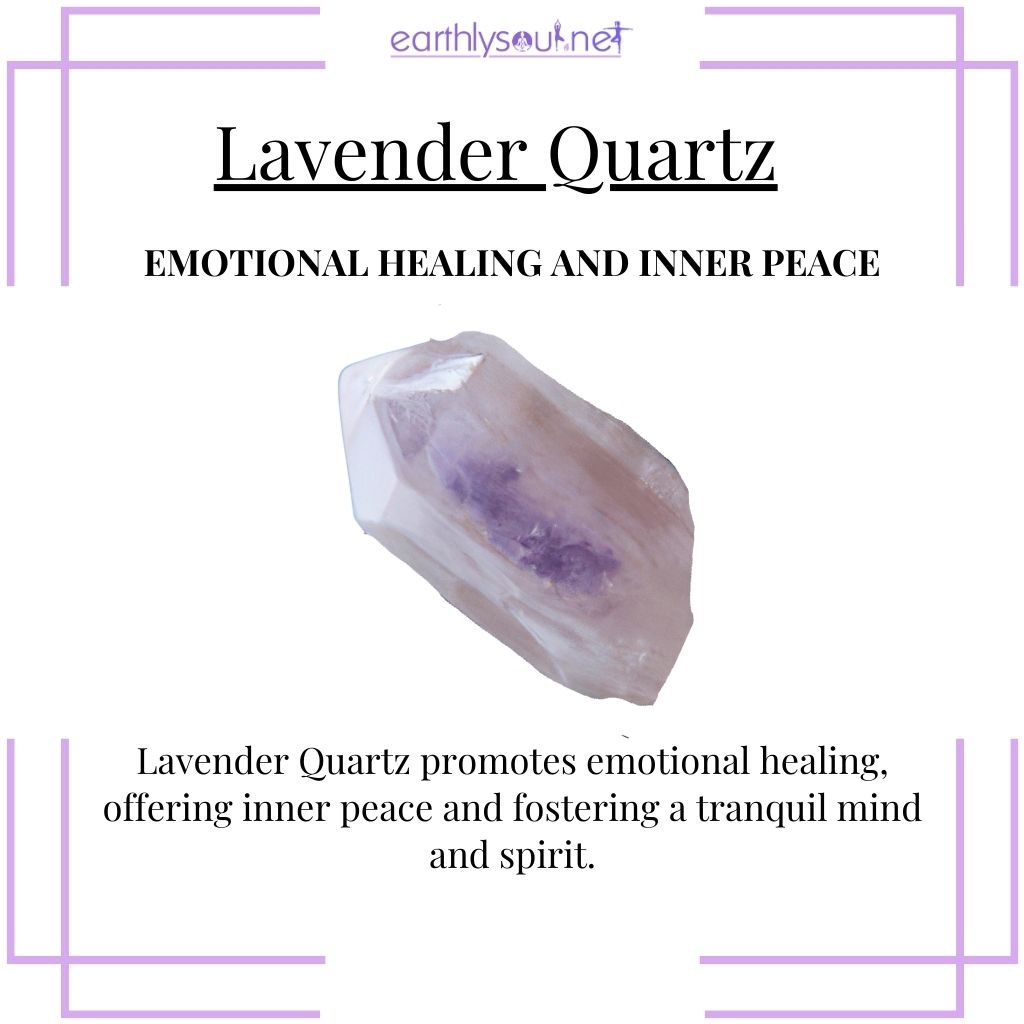 Lavender quartz for emotional healing and tranquility