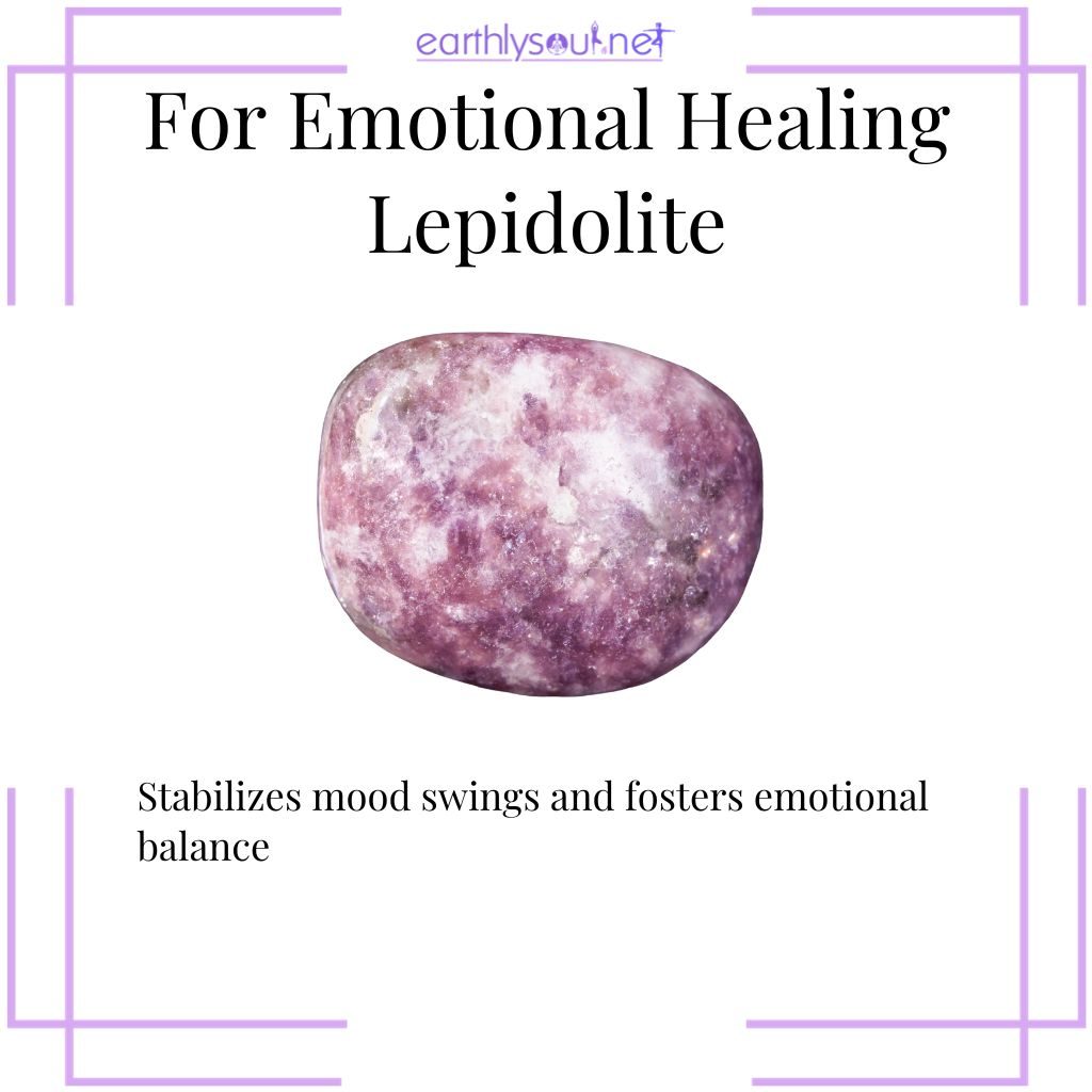 Lepidolite for emotional balance and stability