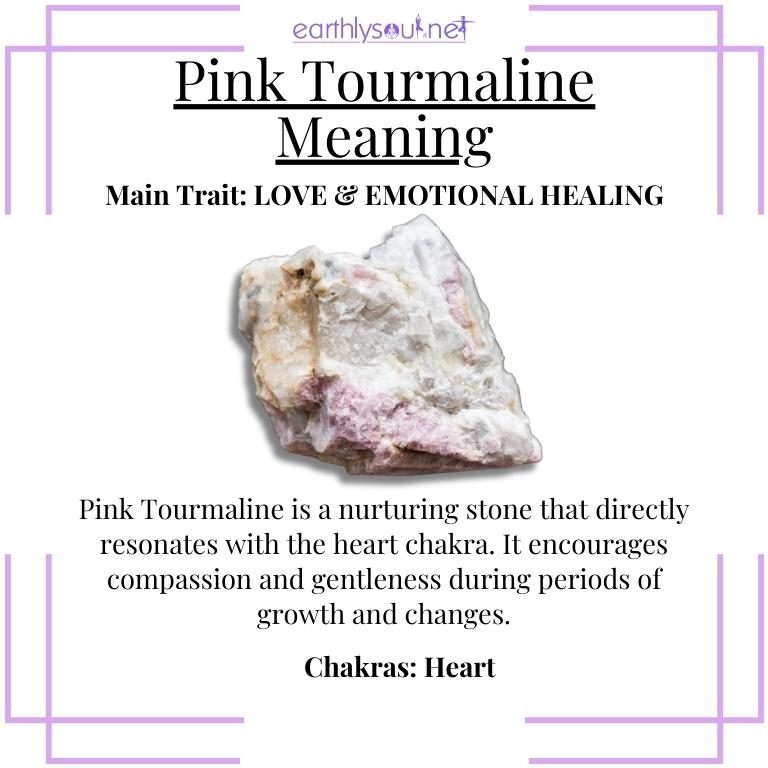 Delicate pink tourmaline crystal, fostering love and emotional healing