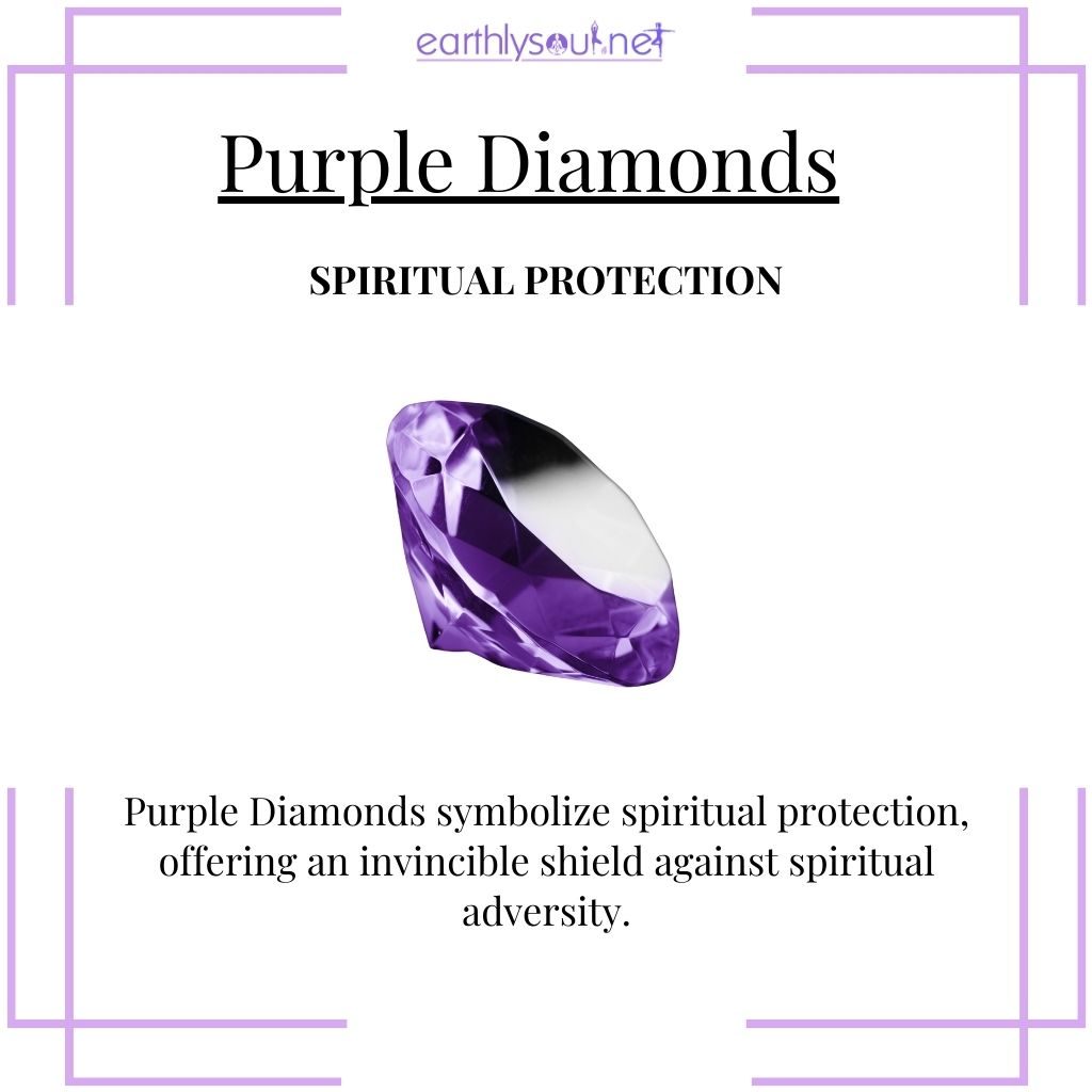 Rare purple diamonds for ultimate spiritual protection
