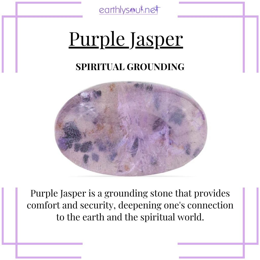 Purple jasper for grounding and spiritual connection