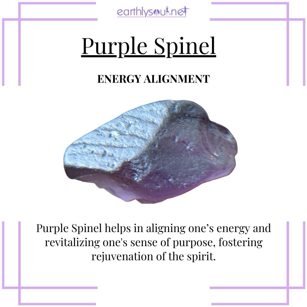 Purple spinel for aligning spirit and purpose