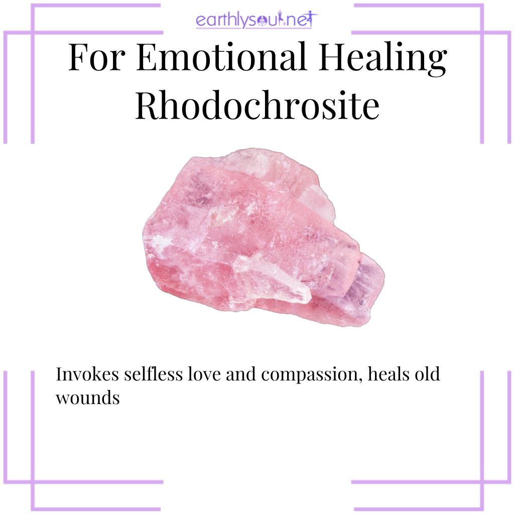 Rhodochrosite for love and healing emotional scars
