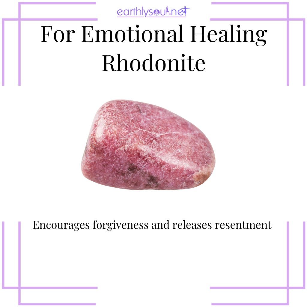 Rhodonite for forgiveness and letting go of resentment