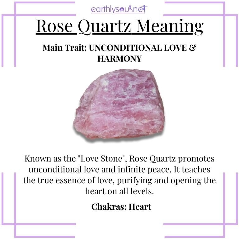 Soft pink rose quartz stone, embodying unconditional love and harmony
