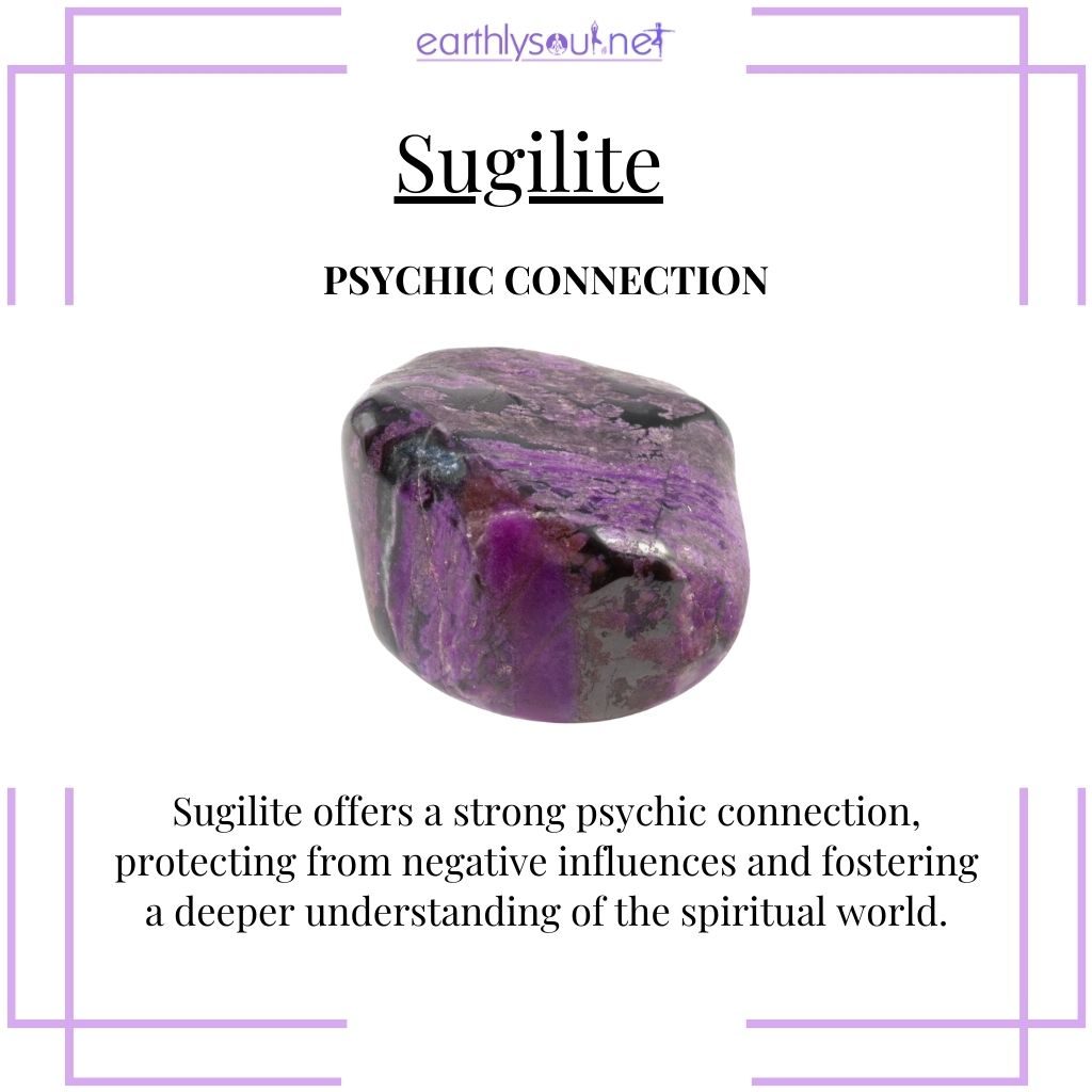 Sugilite for enhancing psychic connection and spiritual protection