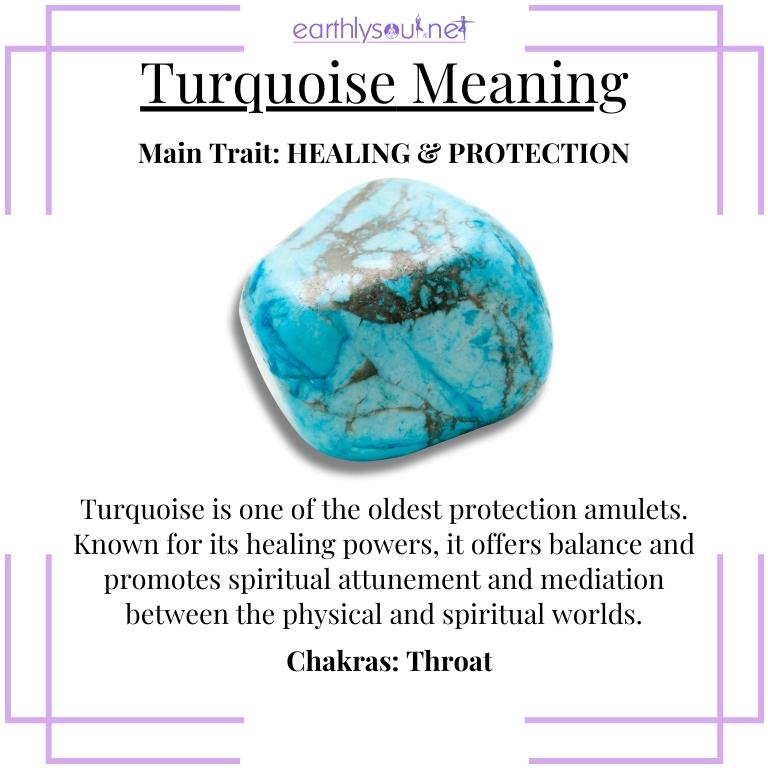 Vivid blue turquoise, a revered stone for healing and protection