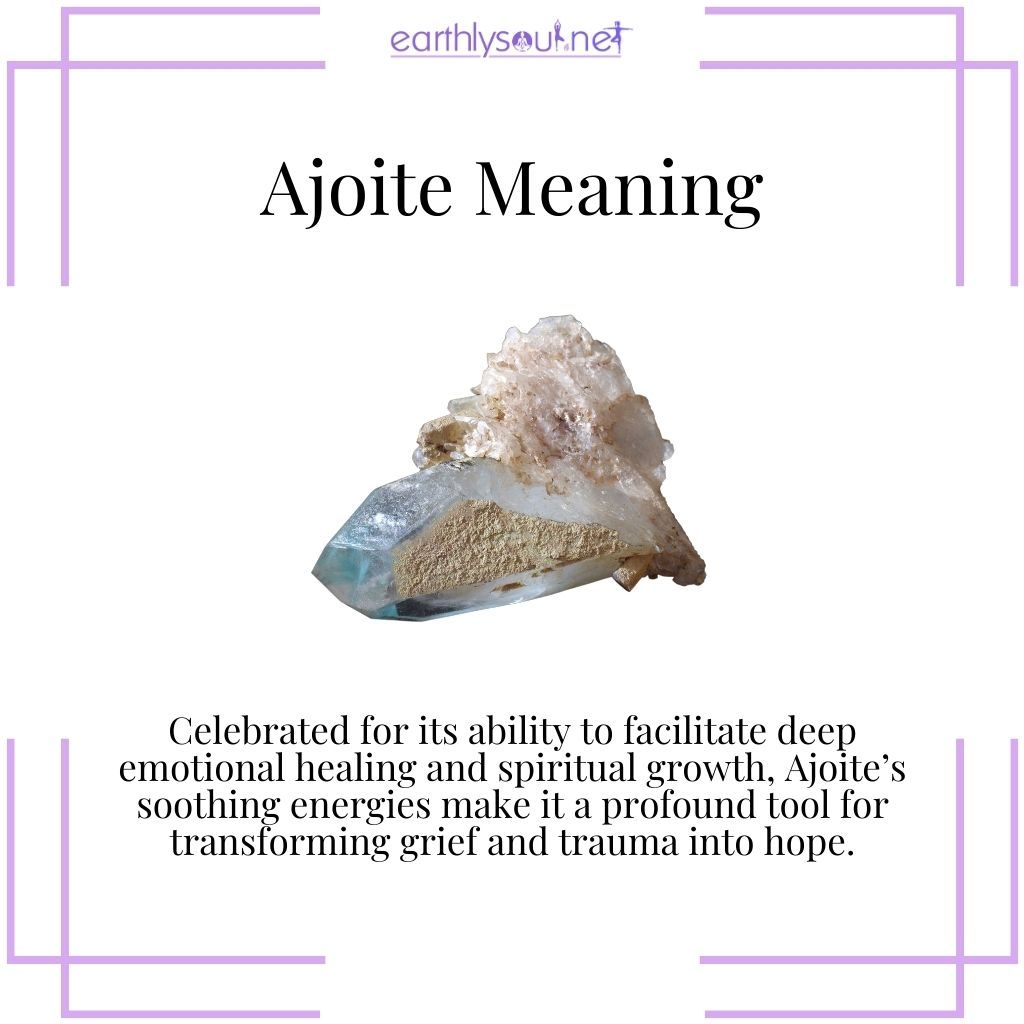 Ajoite is renowned for nurturing deep emotional healing and fostering spiritual growth, transforming grief into hope.