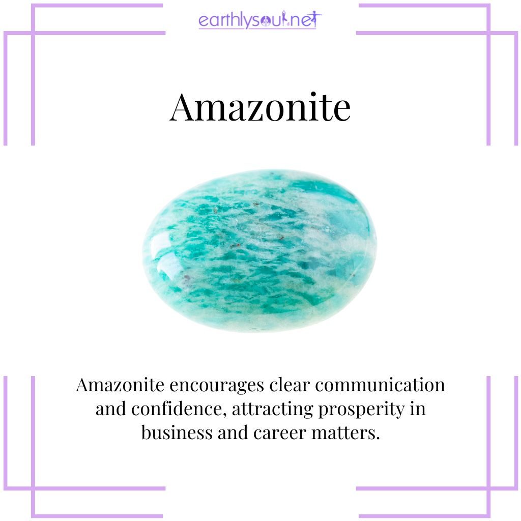 Amazonite for prosperity and communication