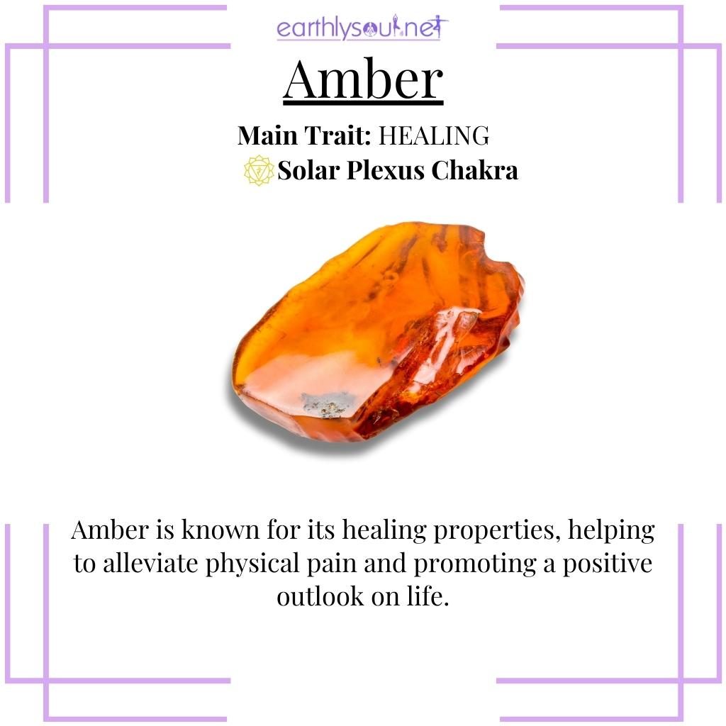 Golden amber for healing and positivity