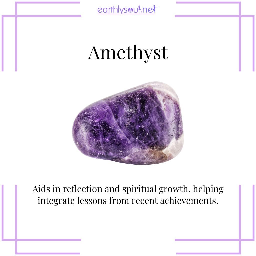 Amethyst for reflection in waning gibbous