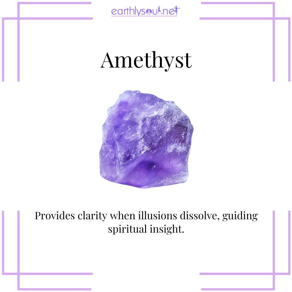 Amethyst crystal for clarity and spiritual growth in neptune retrograde