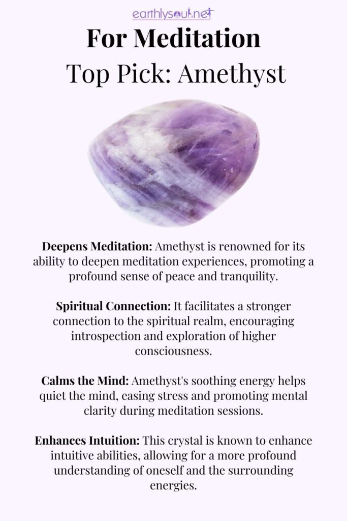 Benefit of using amethyst crystal for meditation