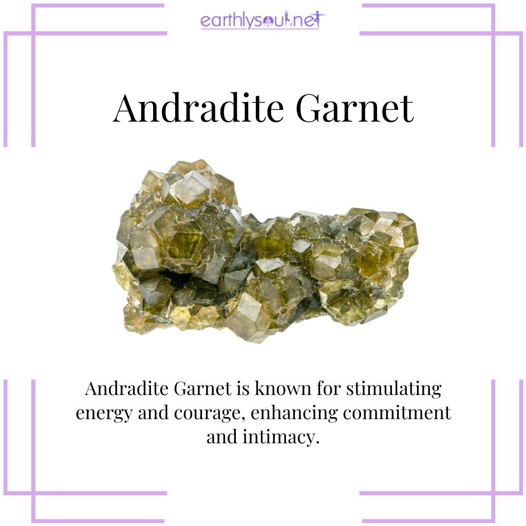 Andradite garnet for energy