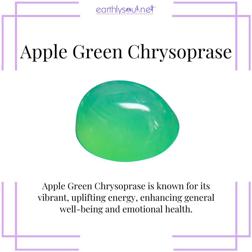 Apple green chrysoprase for wellbeing