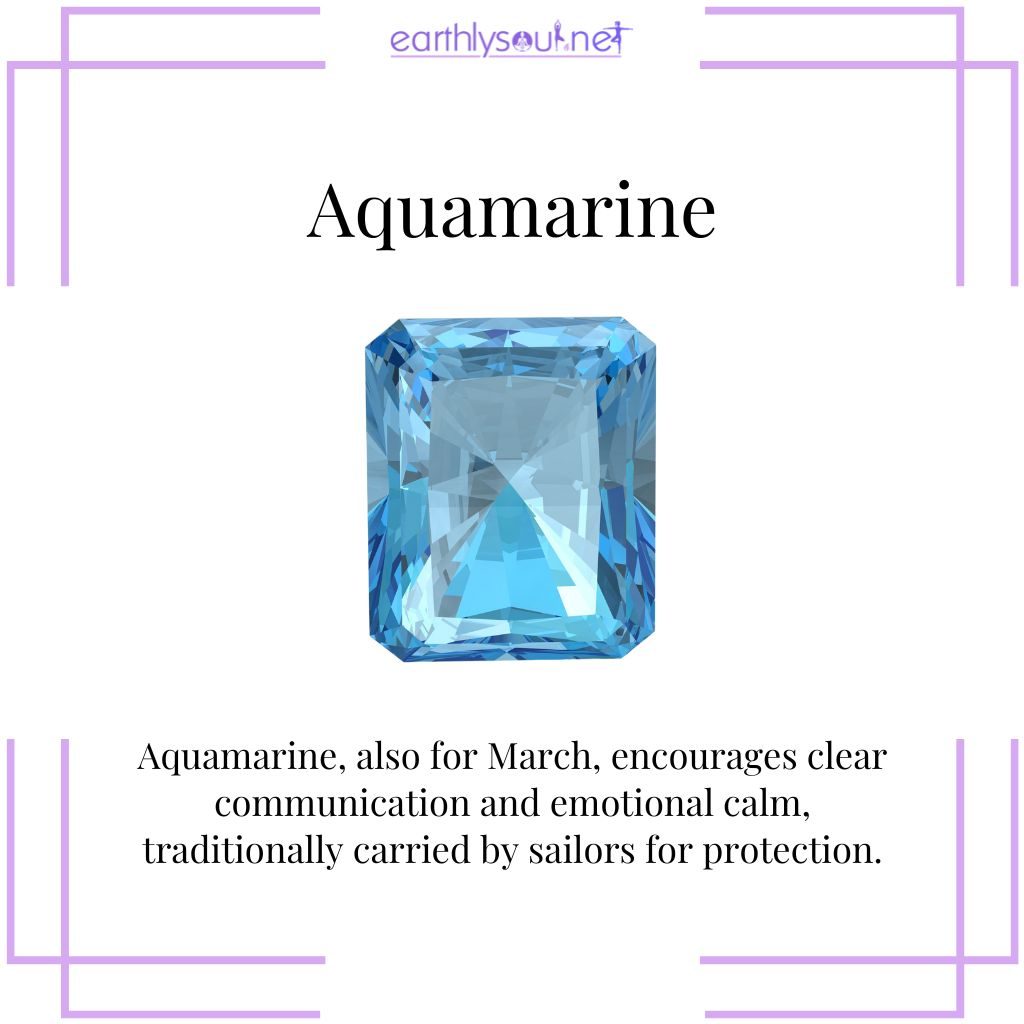 Aquamarine for calm and communication