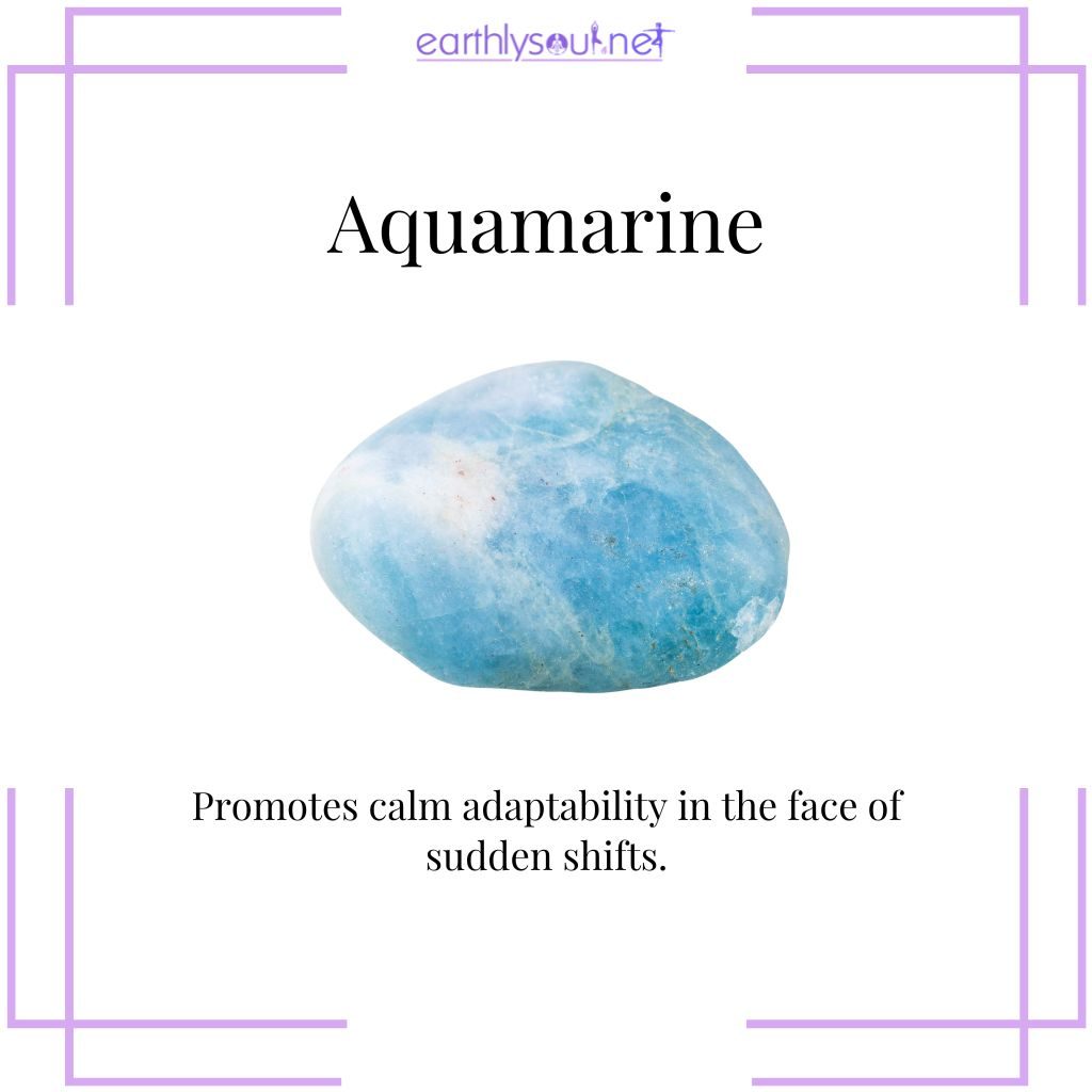 Aquamarine crystal for calm adaptability in uranus retrograde