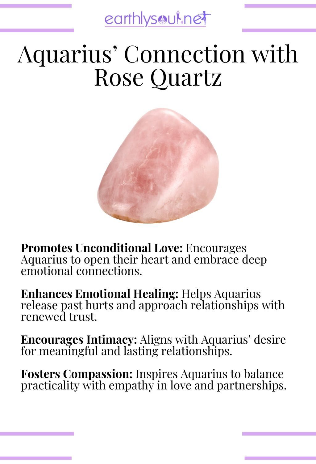 Rose quartz crystal, promoting unconditional love and emotional healing, ideal for aquarius zodiac signs in relationships.