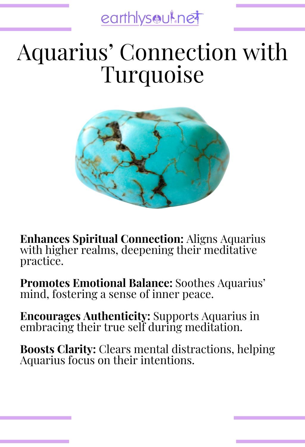 Turquoise crystal, enhancing spiritual connection and promoting emotional balance, ideal for aquarius meditation.