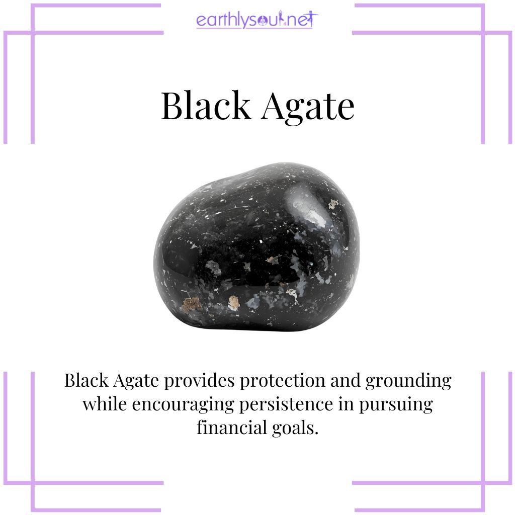 Black agate for grounding abundance