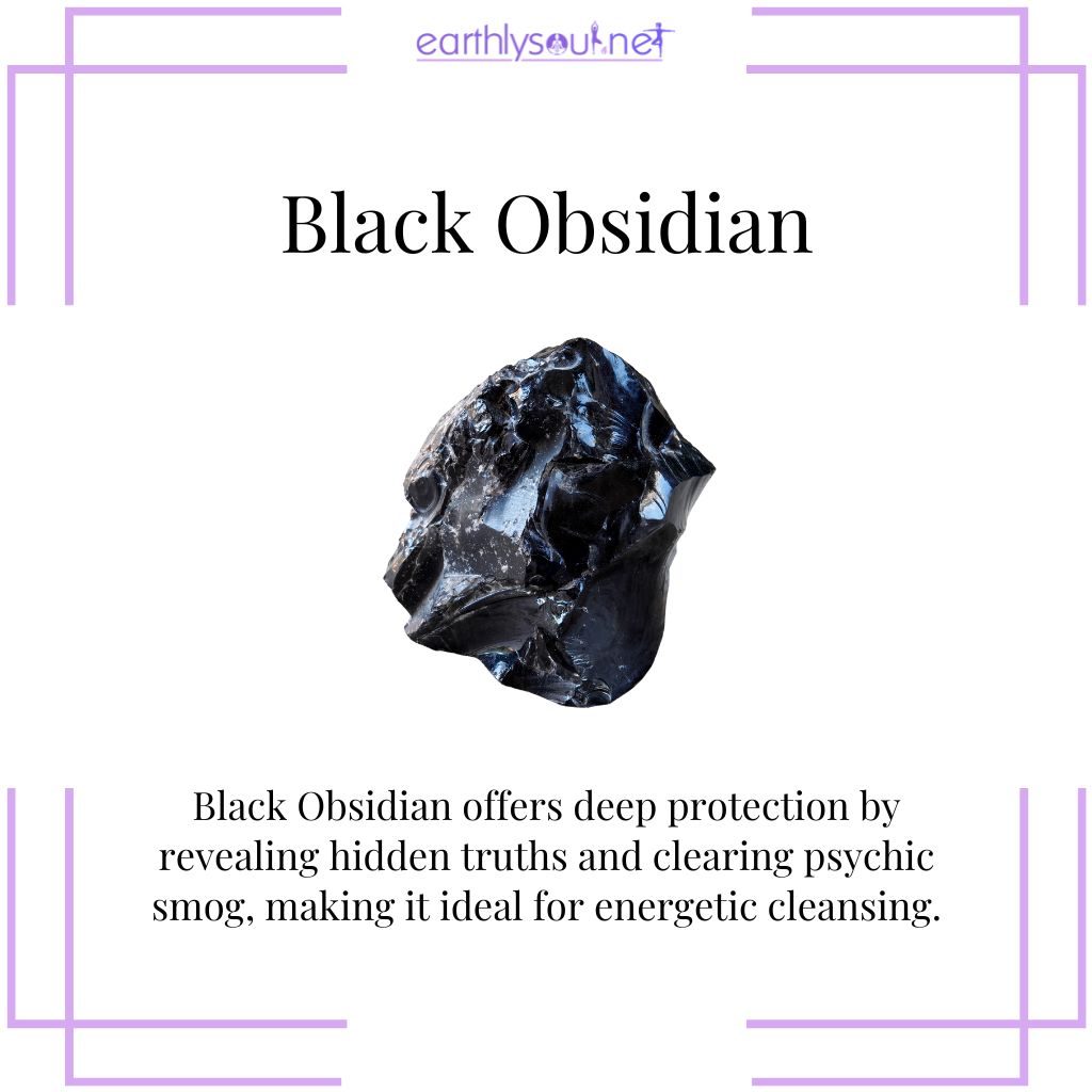 Black obsidian for psychic protection