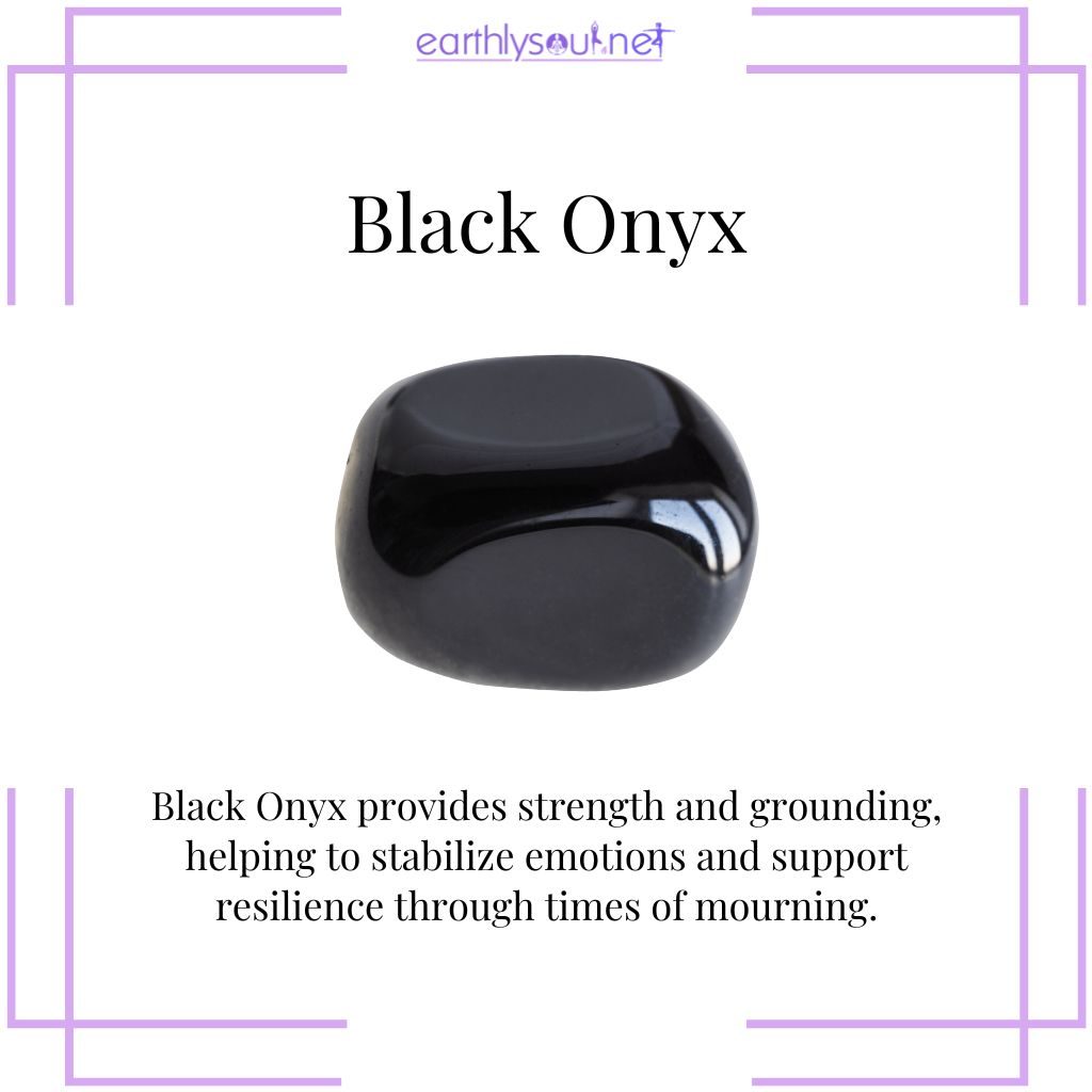Black onyx for emotional strength