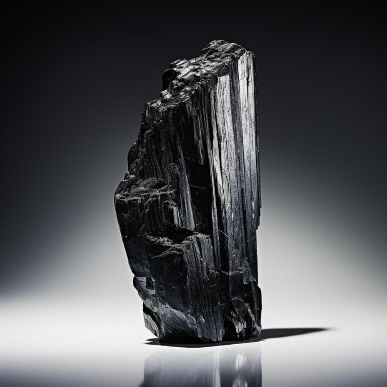 High-resolution product photo of a black tourmaline crystal
