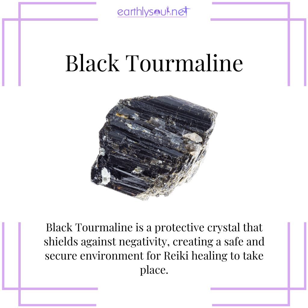 Black tourmaline for protected reiki healing