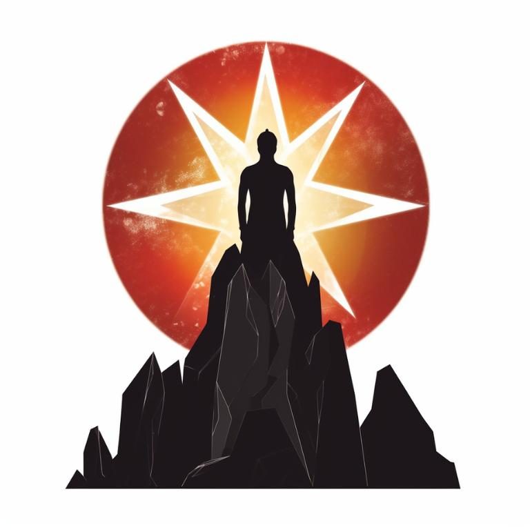 Artistic representation of black tourmaline mountain and root chakra healing