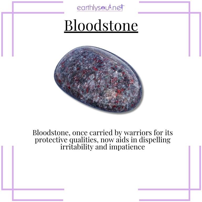 Bloodstone crystal for combating irritability and promoting bravery